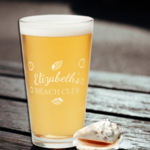Beach Club Birthday Glass