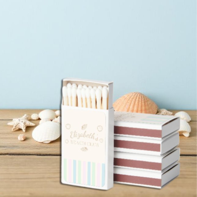 Beach Club Birthday Matchboxes (Creator Uploaded)