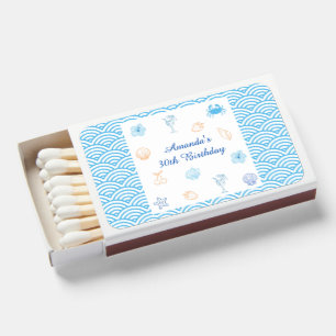 Beach Club Birthday Matchboxes