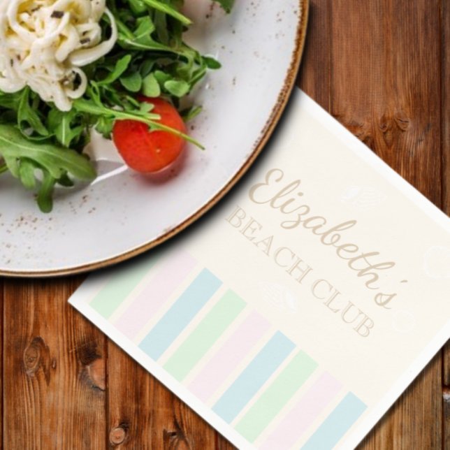 Beach Club Birthday Napkins (Creator Uploaded)