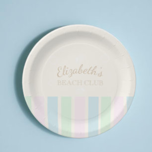 Beach Club Birthday Paper Plates
