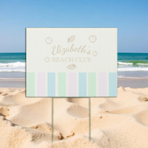 Beach Club Birthday Sign