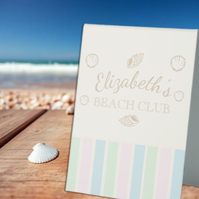 Beach Club Birthday Table Tent (Creator Uploaded)