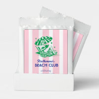 Beach Club Pink Cabana Stripe Cocktail Party
