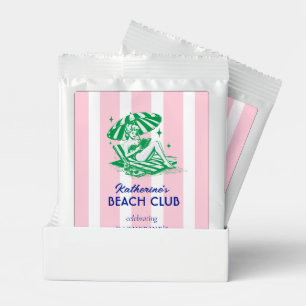 Beach Club Pink Cabana Stripe Cocktail Party Margarita Drink Mix