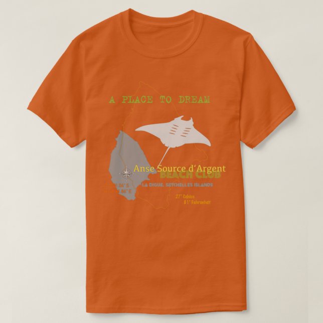 Beach Club Seychelles T-Shirt (Design Front)