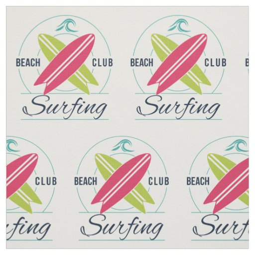 Beach Club Surfing custom fabric