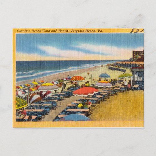 Beach Club Virginia Beach Va Postcard