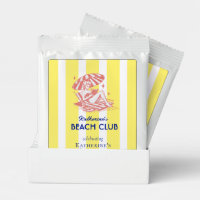 Beach Club Yellow Cabana Stripe Cocktail Party