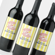 Beach Club Yellow Stripes Birthday Party