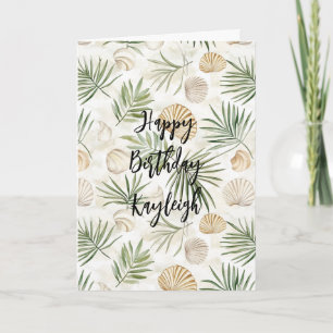 Beach Coast Ocean Sea Shells Birthday Card