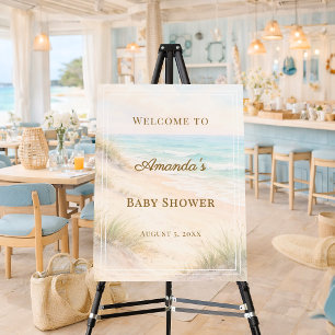Beach coastal Baby Shower Foam Board