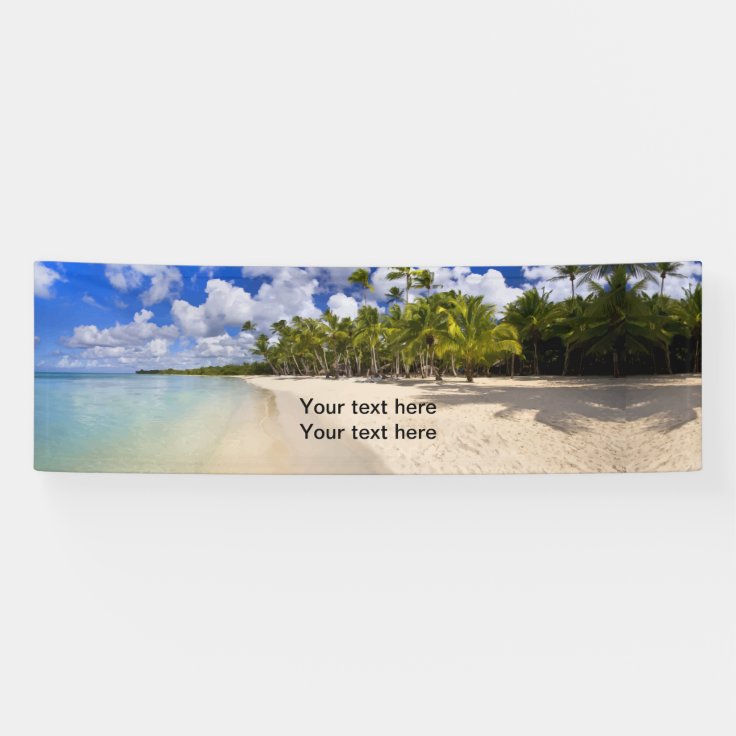 Beach Coastal Background Party Banner | Zazzle