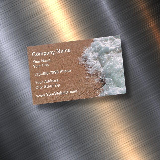 Beach Coastal Business Card Magnet (Creator Uploaded)