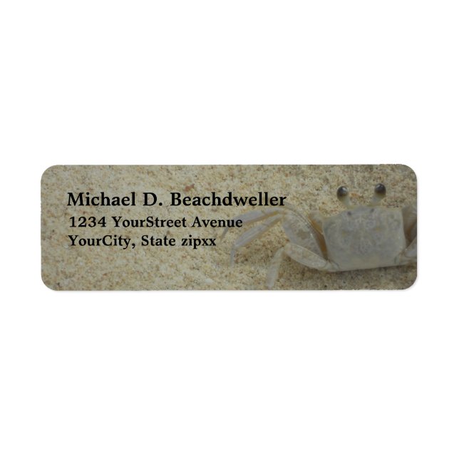Beach Coastal Crab Label (Front)