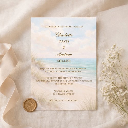 Beach coastal luxury wedding