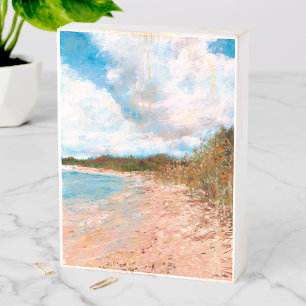 Beach Coastal Michigan Shoreline Art Print Wooden Box Sign