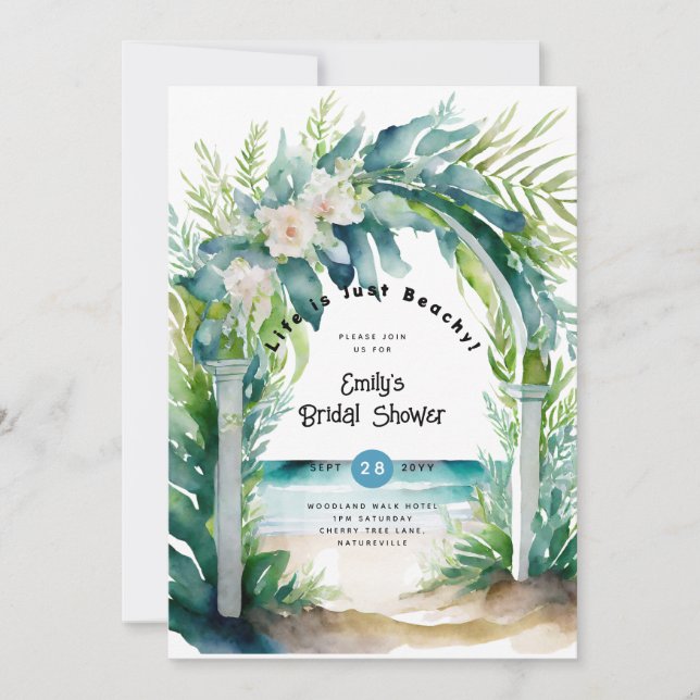 Beach Coastal Ocean BABYSHOWER BIRTHDAY WEDDING Invitation (Front)