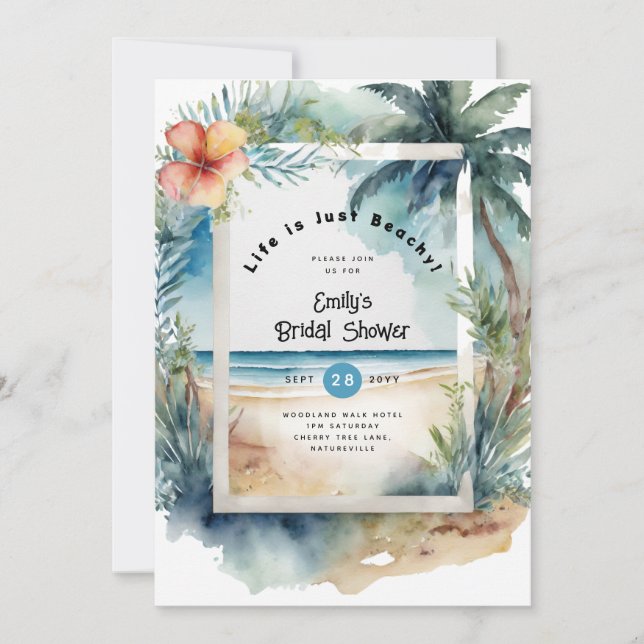 Beach Coastal Ocean BABYSHOWER BIRTHDAY WEDDING Invitation (Front)
