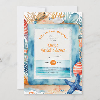 Beach Coastal Ocean BABYSHOWER BIRTHDAY WEDDING Invitation