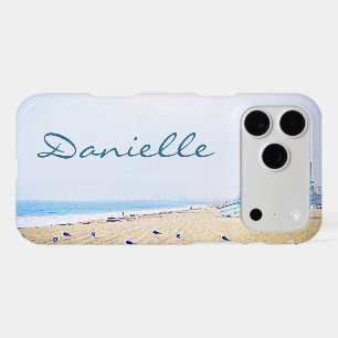 Beach Coastal Ocean Seagulls Photo Name Script iPhone 17 Pro Max Case
