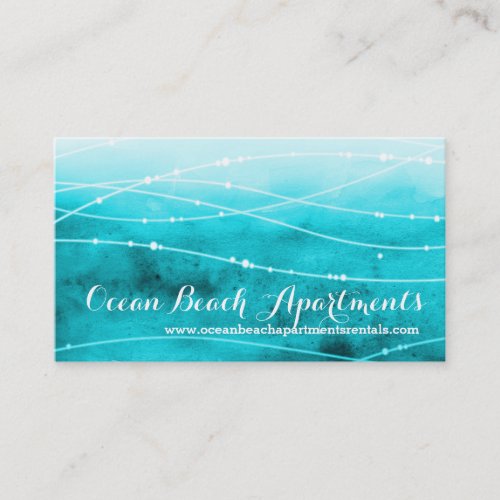 Beach coastal property letting business cards