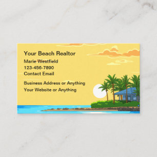 Beach Coastal Realtor Business Cards