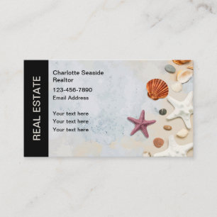 Beach Coastal Realtor Real Estate Business Cards