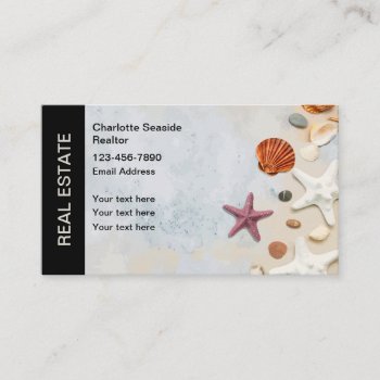 Beach Coastal Realtor Real Estate Business Cards by Luckyturtle at Zazzle