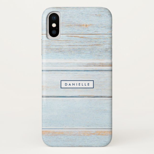 Beach Coastal Rustic Wood Case-Mate iPhone Case (Back)