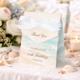 Beach coastal summer Birthday Favor Boxes