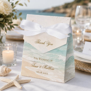 Beach coastal summer wedding favor boxes