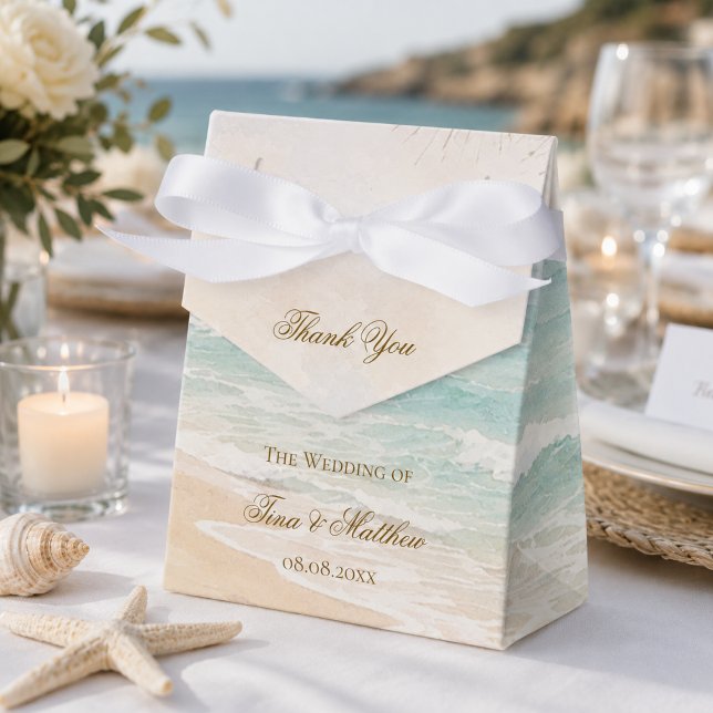 Beach coastal summer wedding favor boxes (Creator Uploaded)