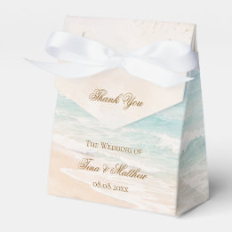 Beach coastal summer wedding favor boxes