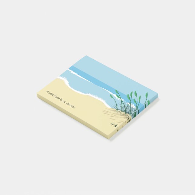 Beach Coastal Theme SImple Post-it Notes (Angled)