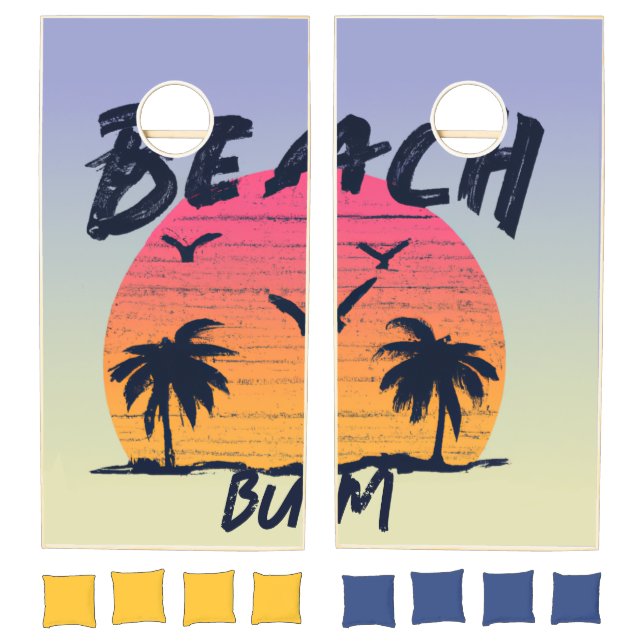 Beach/coastal/tropical/Hawaiian Cornhole Set (Set)