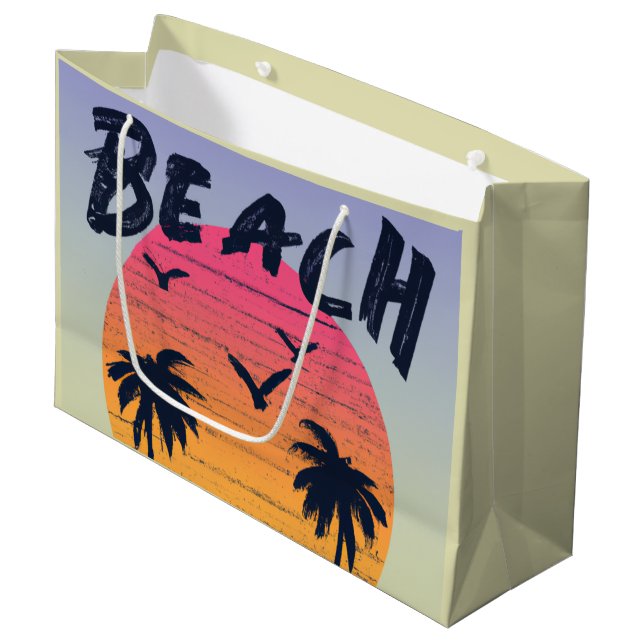 Beach/coastal/tropical/Hawaiian Large Gift Bag (Front Angled)