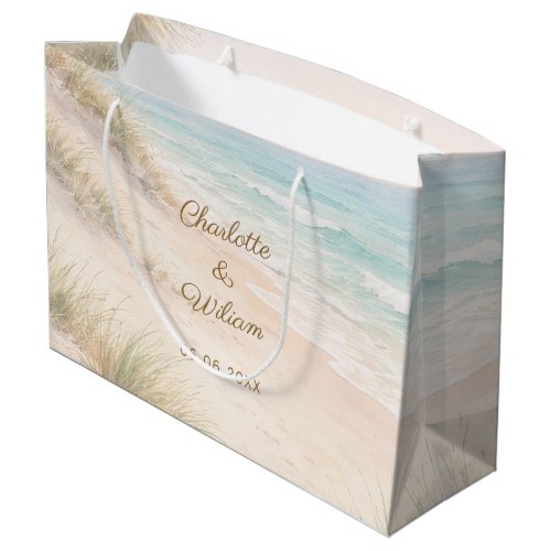 Beach coastal wedding large gift bag
