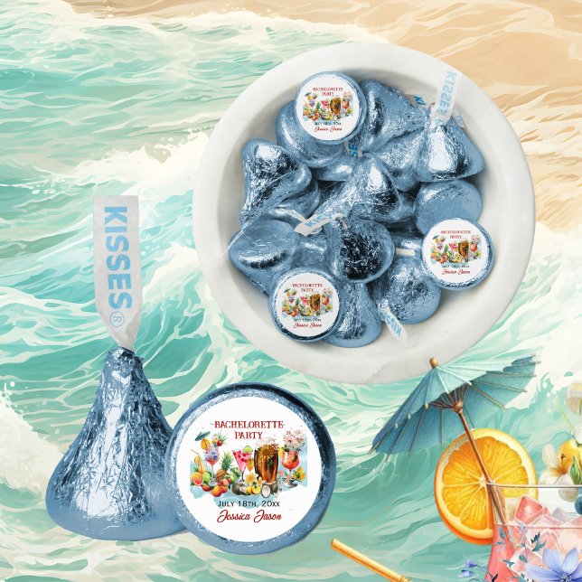 Beach Cocktails Tropical Fruits Bachelorette Party Hershey®'s Kisses® (Beach Cocktails Tropical Fruits Bachelorette Party Hershey's Kisses)