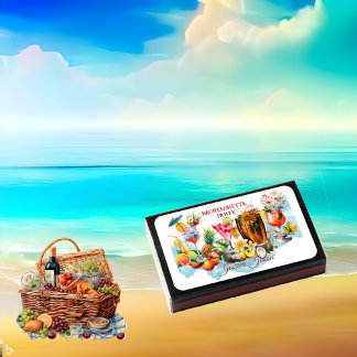 Beach Cocktails Tropical Fruits Bachelorette Party Matchboxes