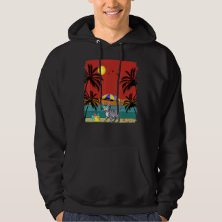 Beach Coconut Tree Retro Graphic Bobcats  Summer Hoodie