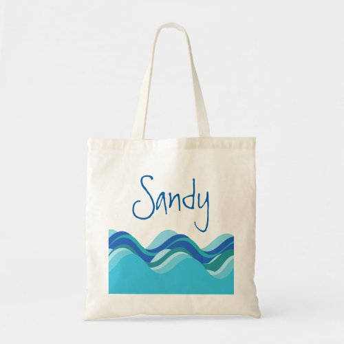 BEach Collection Custom Name Wave Tote