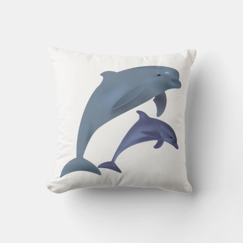 Beach Collection Dolphin Throw Pillow