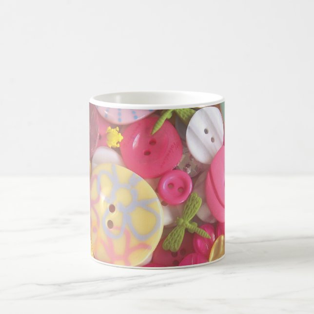 Beach Color Button Collage Coffee Mug (Center)
