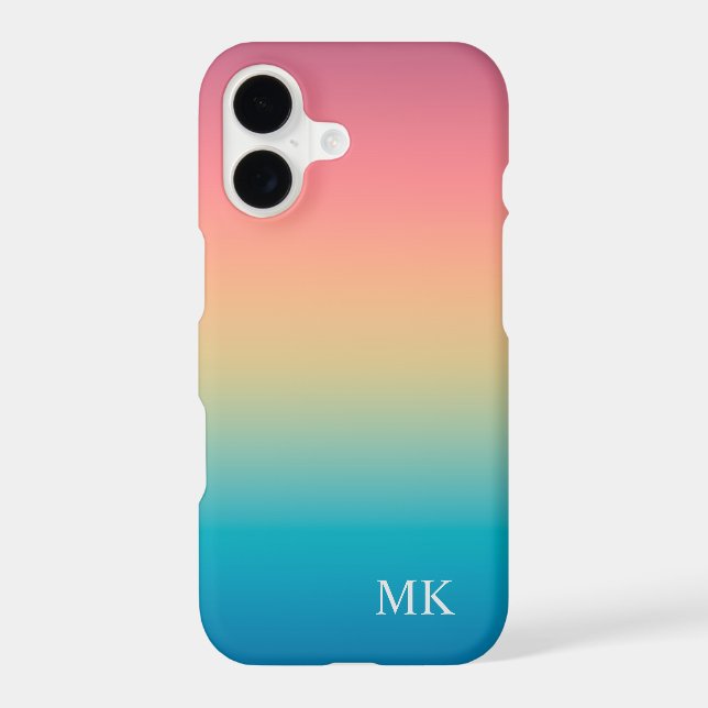  Beach Color Gradient Iphone Case (Back)