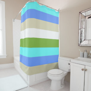 Beach Color Stripes of Sint Maarten Shower Curtain