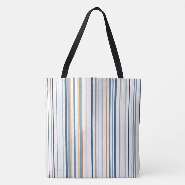 Beach Color stripes Tote Bag (Front)