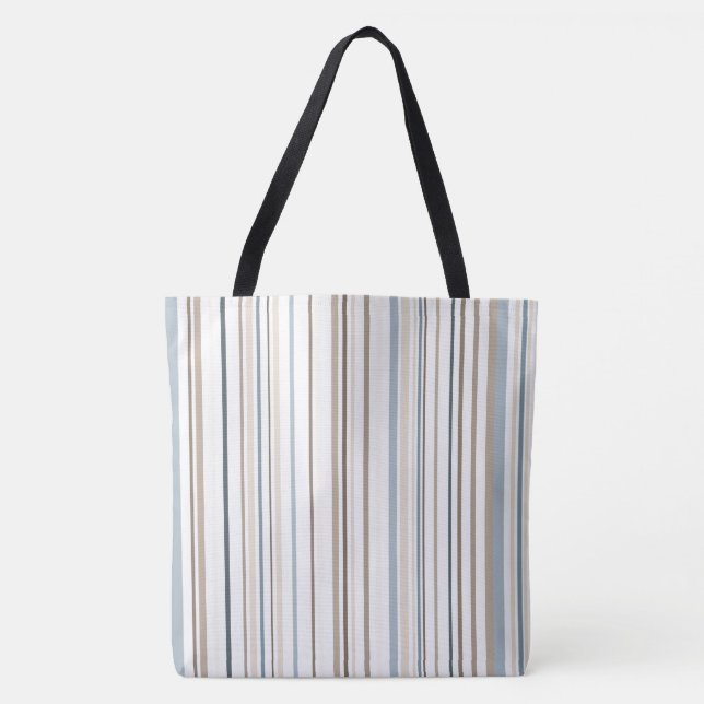 Beach Color stripes Tote Bag (Front)