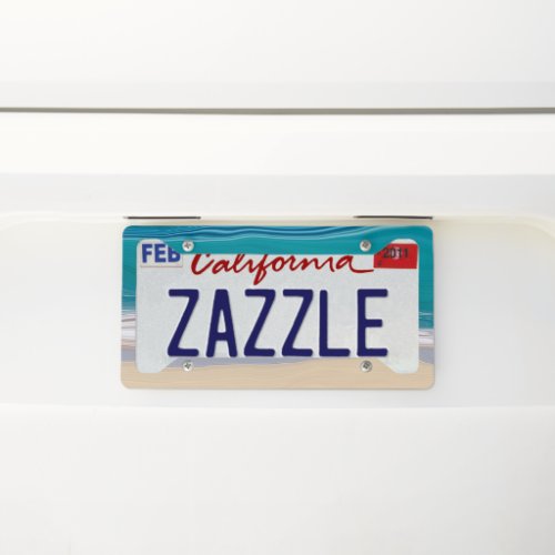 Beach colors Abstract License Plate Frame