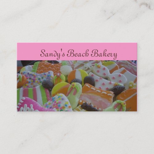 beach cookies business card template